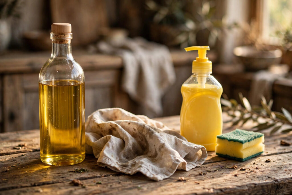 Cómo quitar manchas de aceite de cocina
