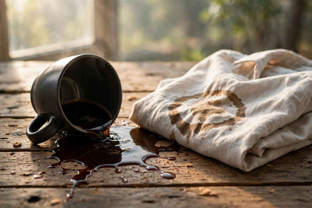 Cómo quitar manchas de café de la ropa