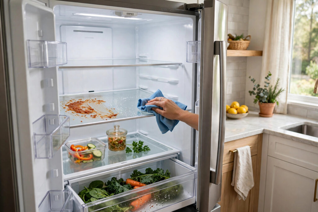 Cómo quitar manchas del refrigerador