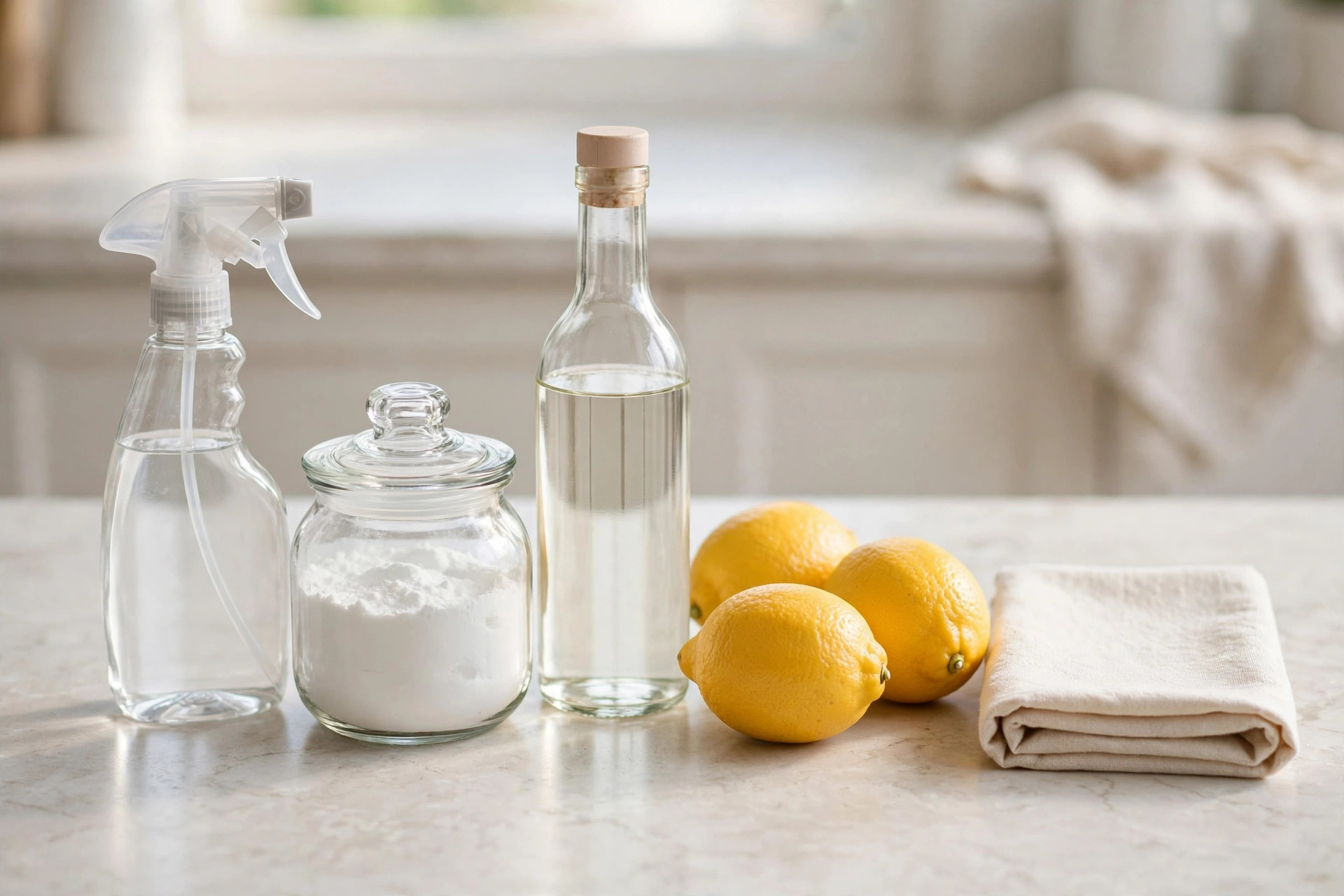 Pulverizador, bicarbonato, vinagre, limones y paño: ingredientes básicos para quitar manchas